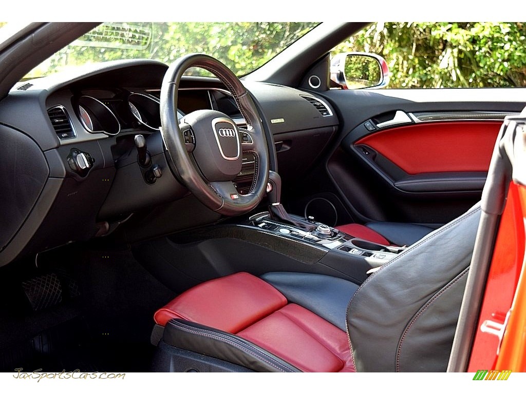 2012 S5 3.0 TFSI quattro Cabriolet - Brilliant Black / Black/Magma Red photo #33