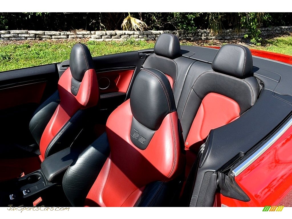 2012 S5 3.0 TFSI quattro Cabriolet - Brilliant Black / Black/Magma Red photo #35