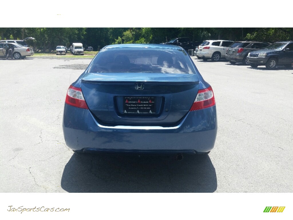 2008 Civic LX Coupe - Atomic Blue Metallic / Gray photo #4