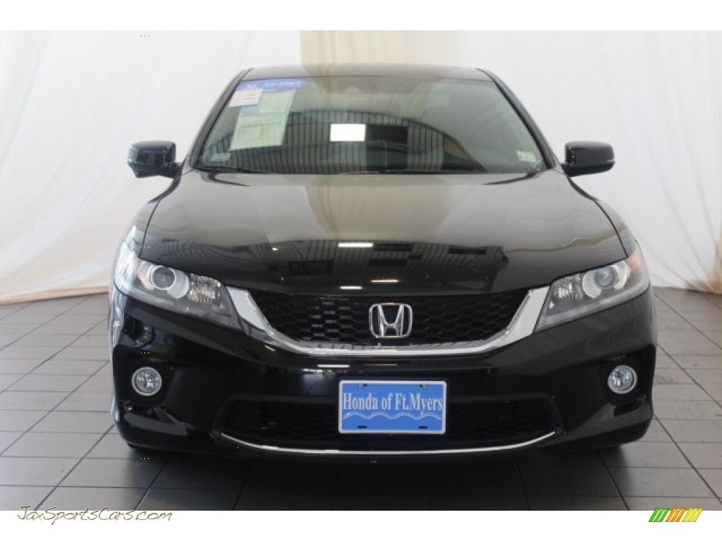 2014 Accord EX-L Coupe - Crystal Black Pearl / Black photo #3