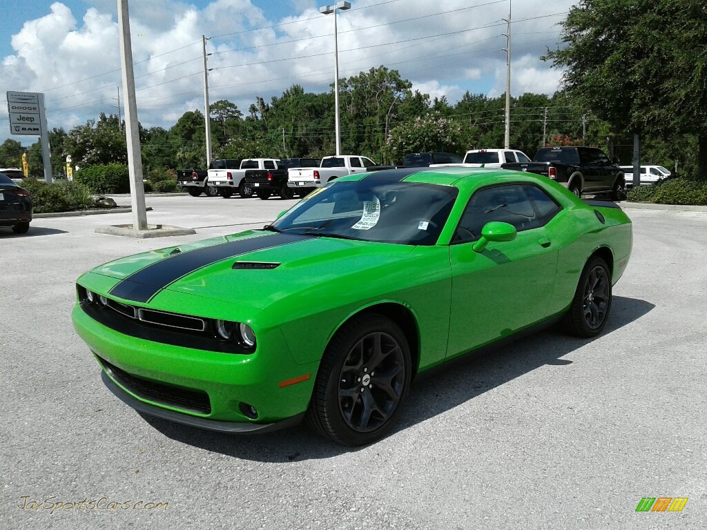 Green Go / Black Dodge Challenger SXT