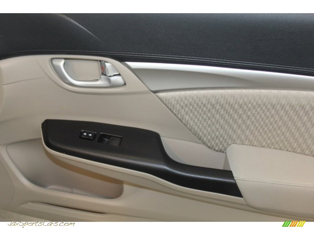 2015 Civic EX Sedan - Taffeta White / Beige photo #27