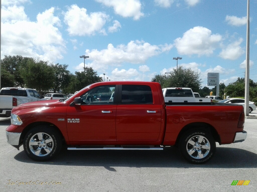 2017 1500 Big Horn Crew Cab - Flame Red / Black/Diesel Gray photo #2