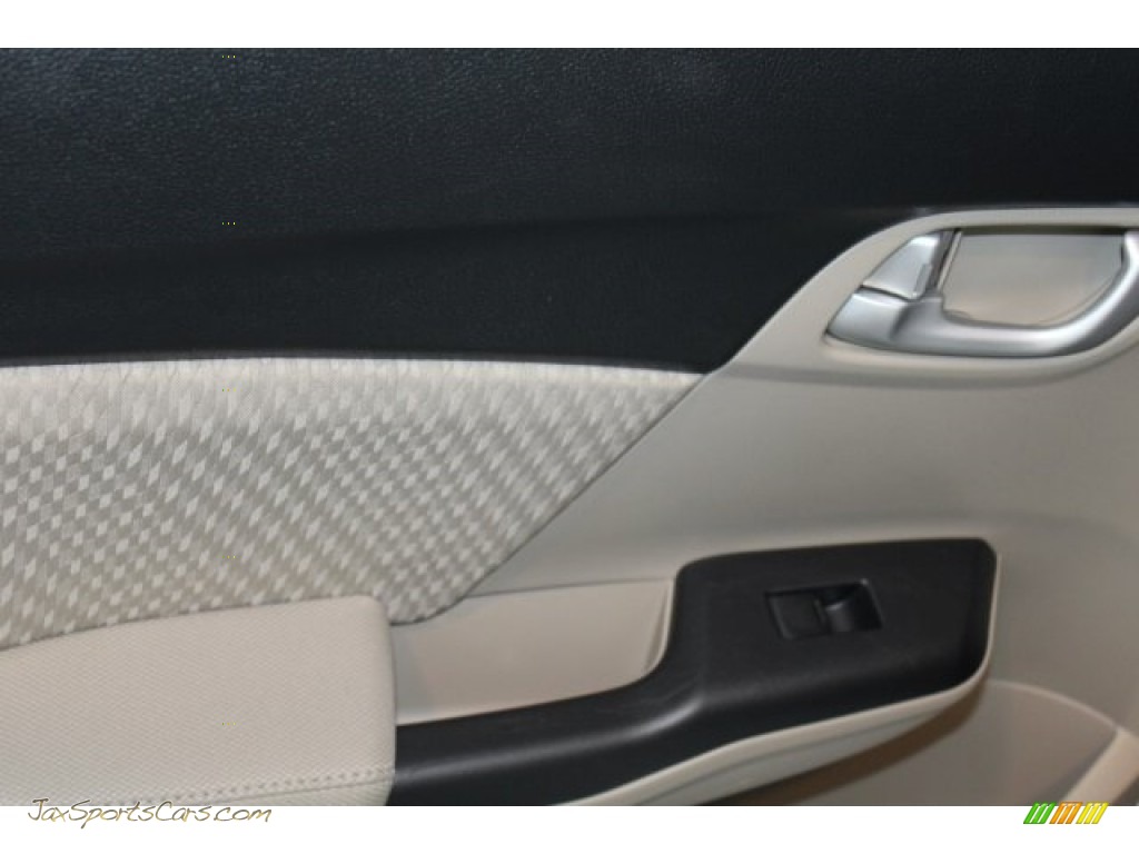 2014 Civic EX Sedan - Taffeta White / Beige photo #23