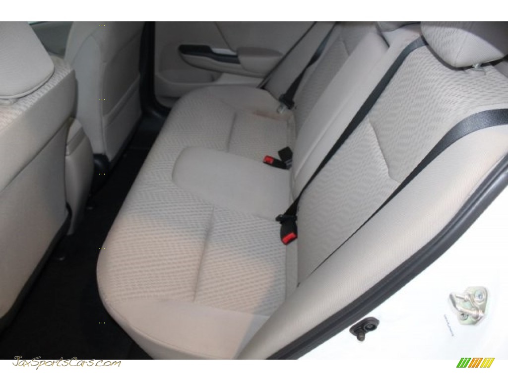 2014 Civic EX Sedan - Taffeta White / Beige photo #24