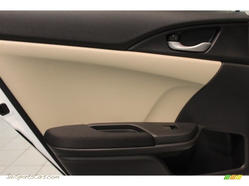 2017 Civic LX Sedan - Taffeta White / Ivory photo #19