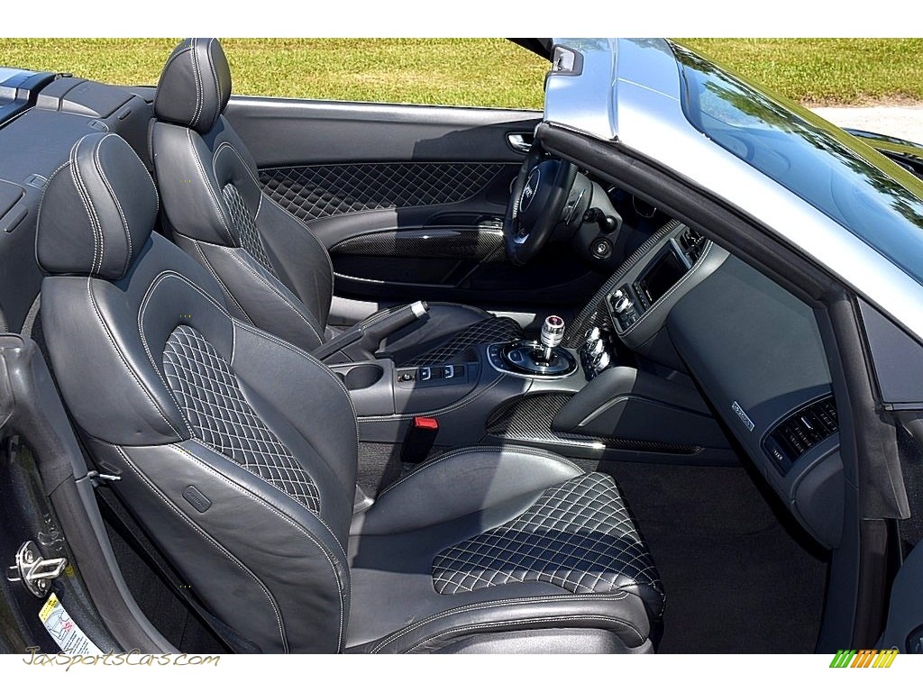 2014 R8 Spyder V10 - Daytona Gray Pearl / Black photo #36