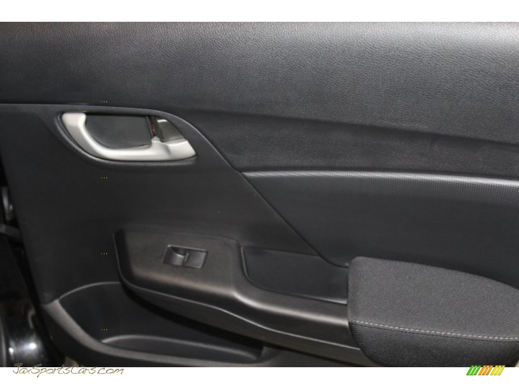 2014 Civic LX Sedan - Crystal Black Pearl / Black photo #24