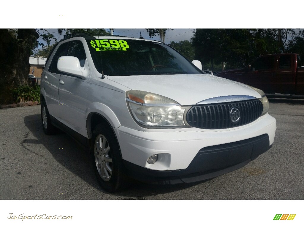 Frost White / Gray Buick Rendezvous CX