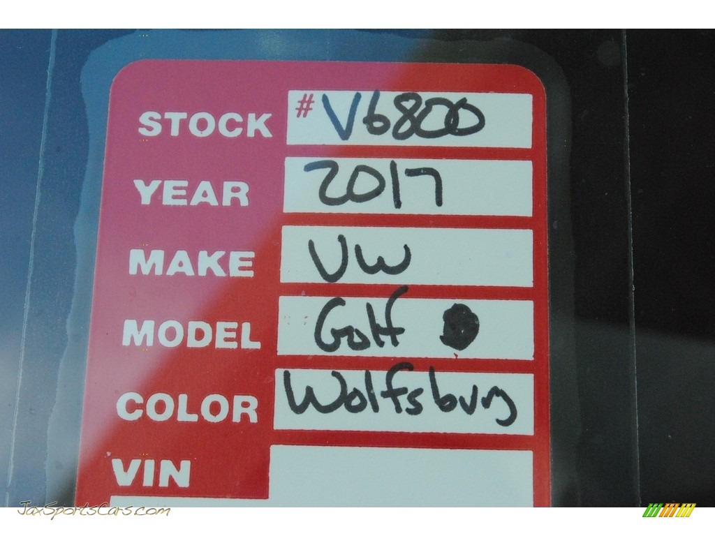 2017 Golf 4 Door 1.8T Wolfsburg - Tornado Red / Titan Black photo #20