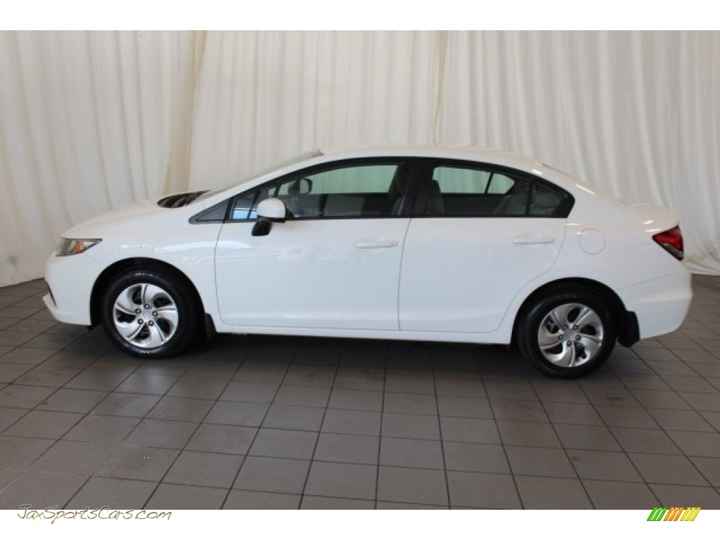 2014 Civic LX Sedan - Taffeta White / Gray photo #5