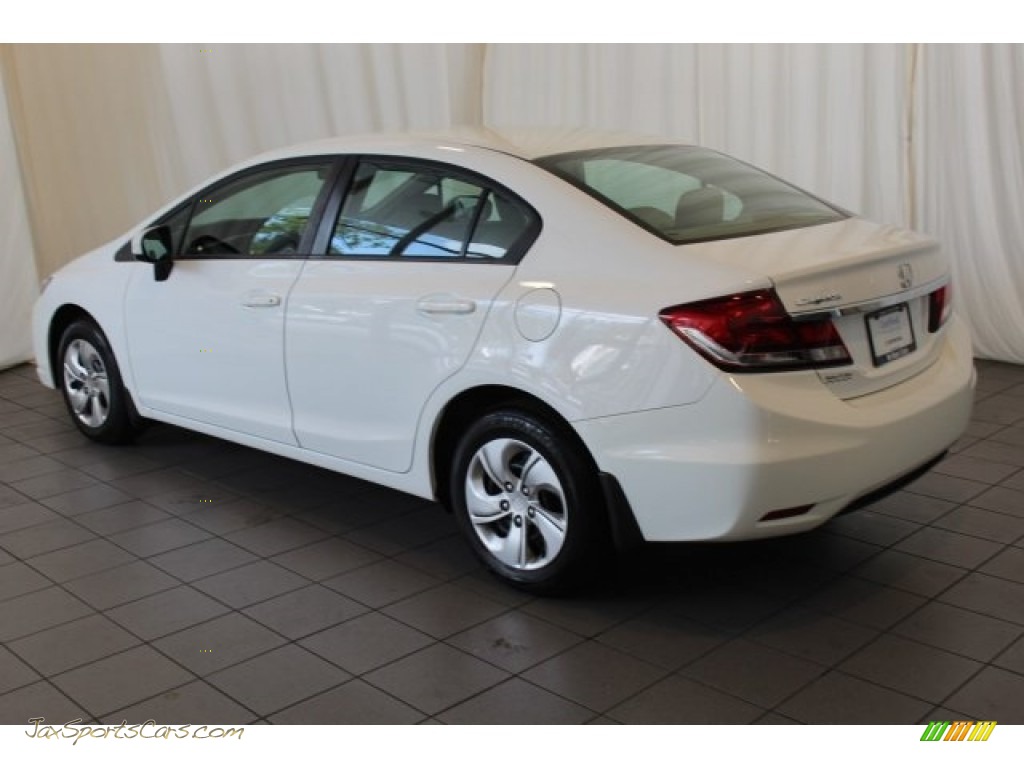 2014 Civic LX Sedan - Taffeta White / Gray photo #6