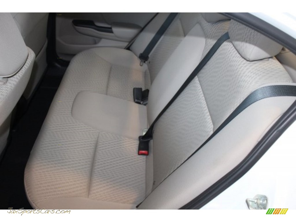 2014 Civic LX Sedan - Taffeta White / Gray photo #22
