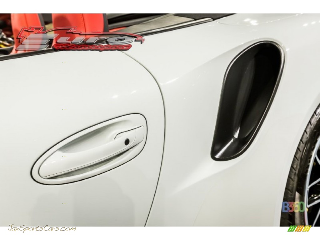 2015 911 Turbo S Cabriolet - Carrara White Metallic / Black/Garnet Red photo #27