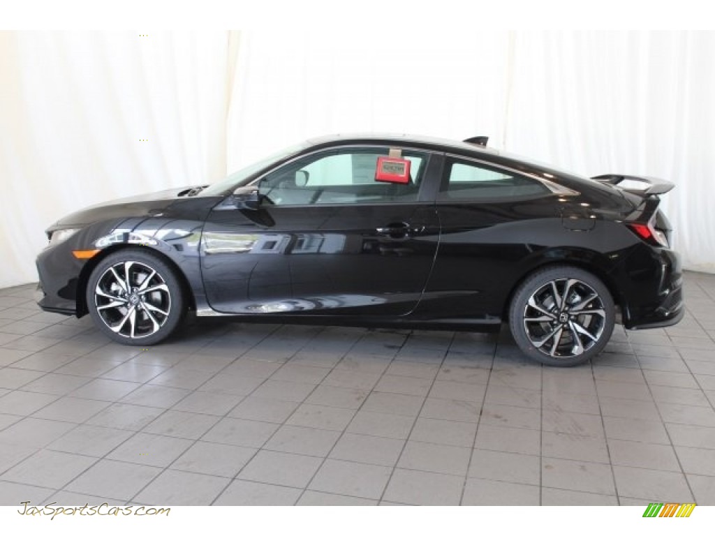 2018 Civic Si Coupe - Crystal Black Pearl / Black photo #5