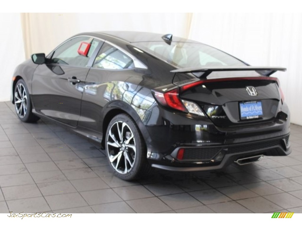 2018 Civic Si Coupe - Crystal Black Pearl / Black photo #6