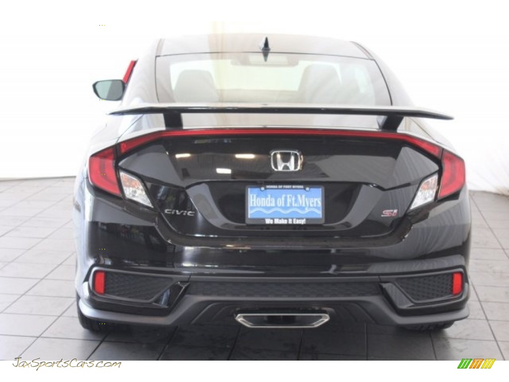 2018 Civic Si Coupe - Crystal Black Pearl / Black photo #7