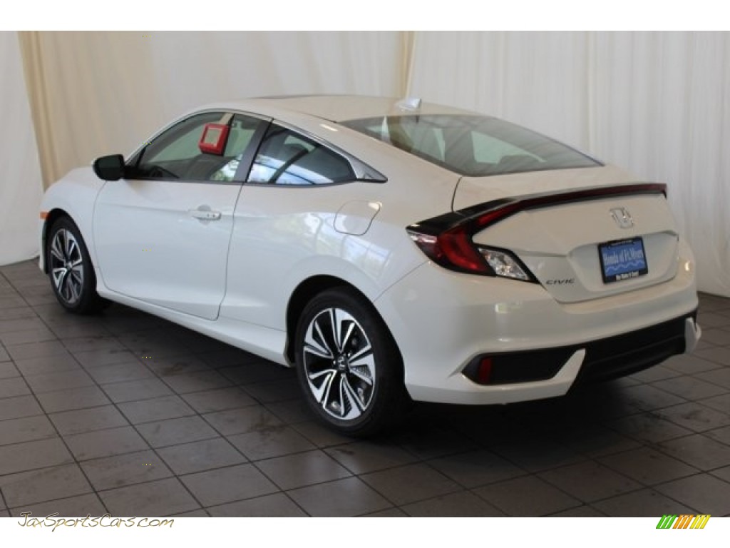2018 Civic EX-T Coupe - White Orchid Pearl / Black/Ivory photo #6