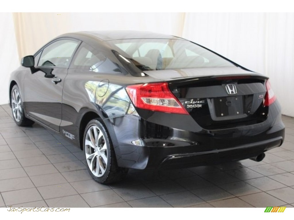2012 Civic Si Coupe - Crystal Black Pearl / Black photo #6