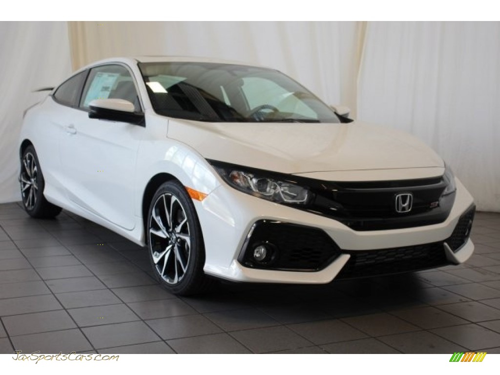 2018 Civic Si Coupe - White Orchid Pearl / Black photo #2