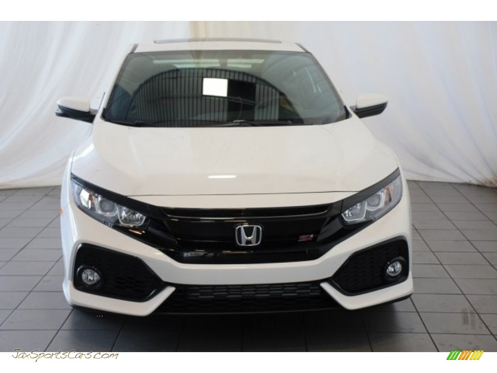 2018 Civic Si Coupe - White Orchid Pearl / Black photo #4
