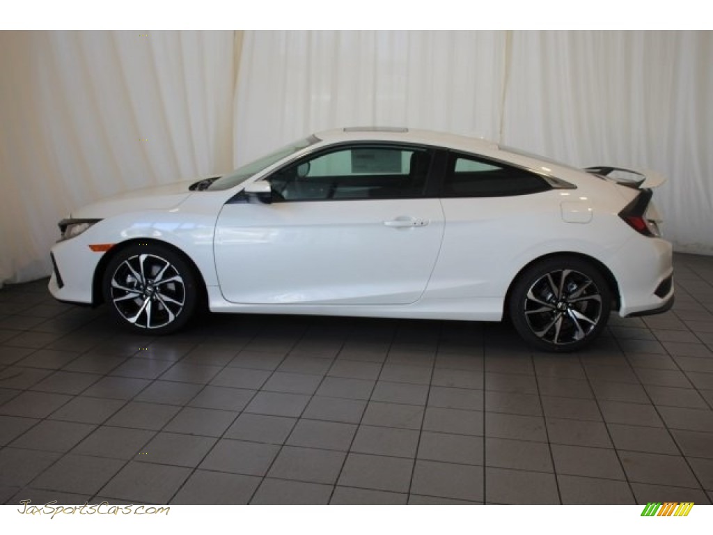 2018 Civic Si Coupe - White Orchid Pearl / Black photo #5