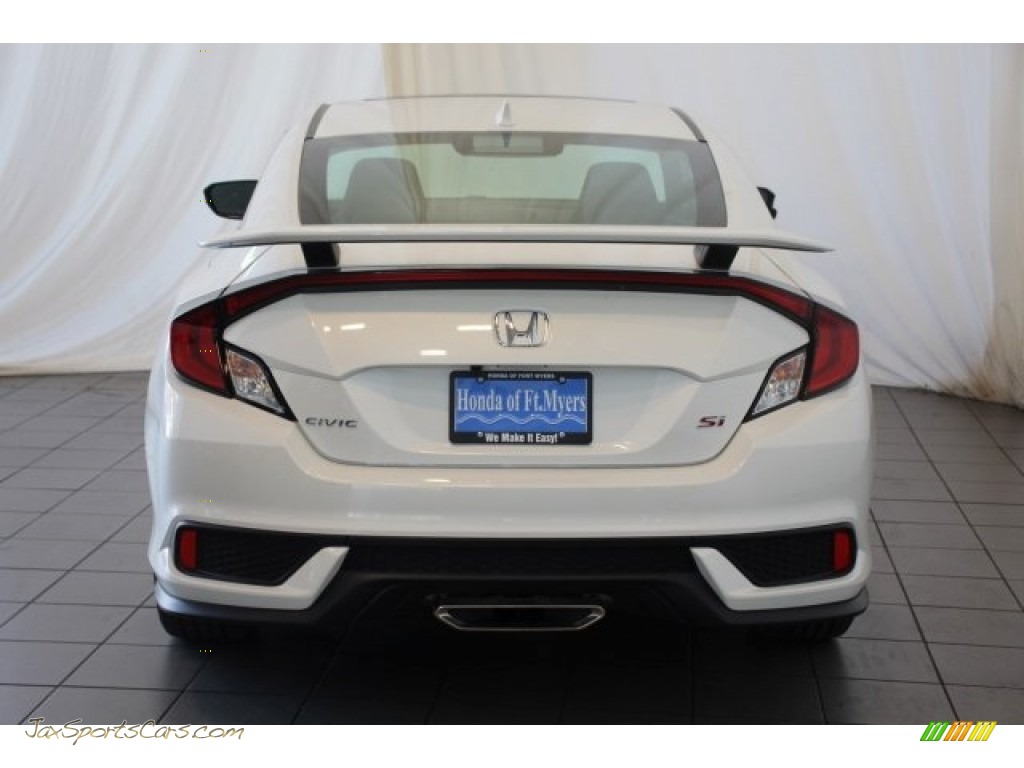 2018 Civic Si Coupe - White Orchid Pearl / Black photo #7