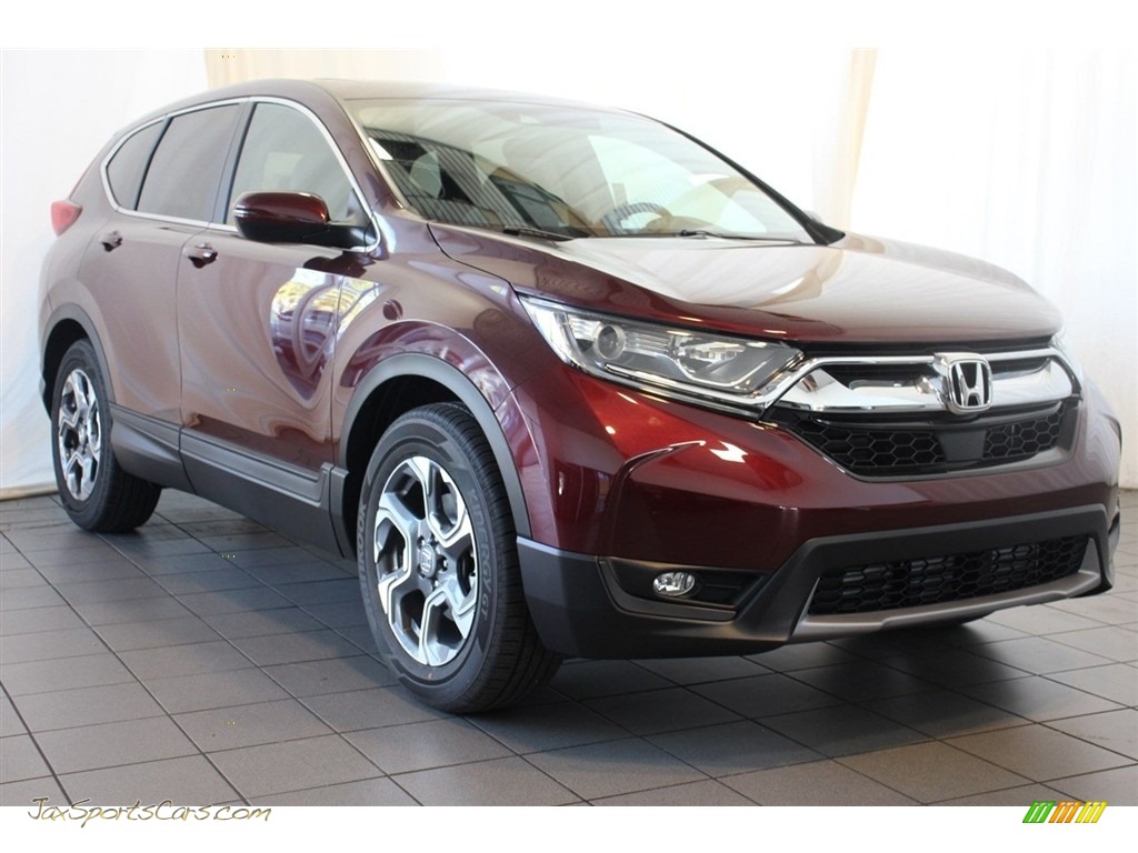 2018 CR-V EX - Basque Red Pearl II / Gray photo #2