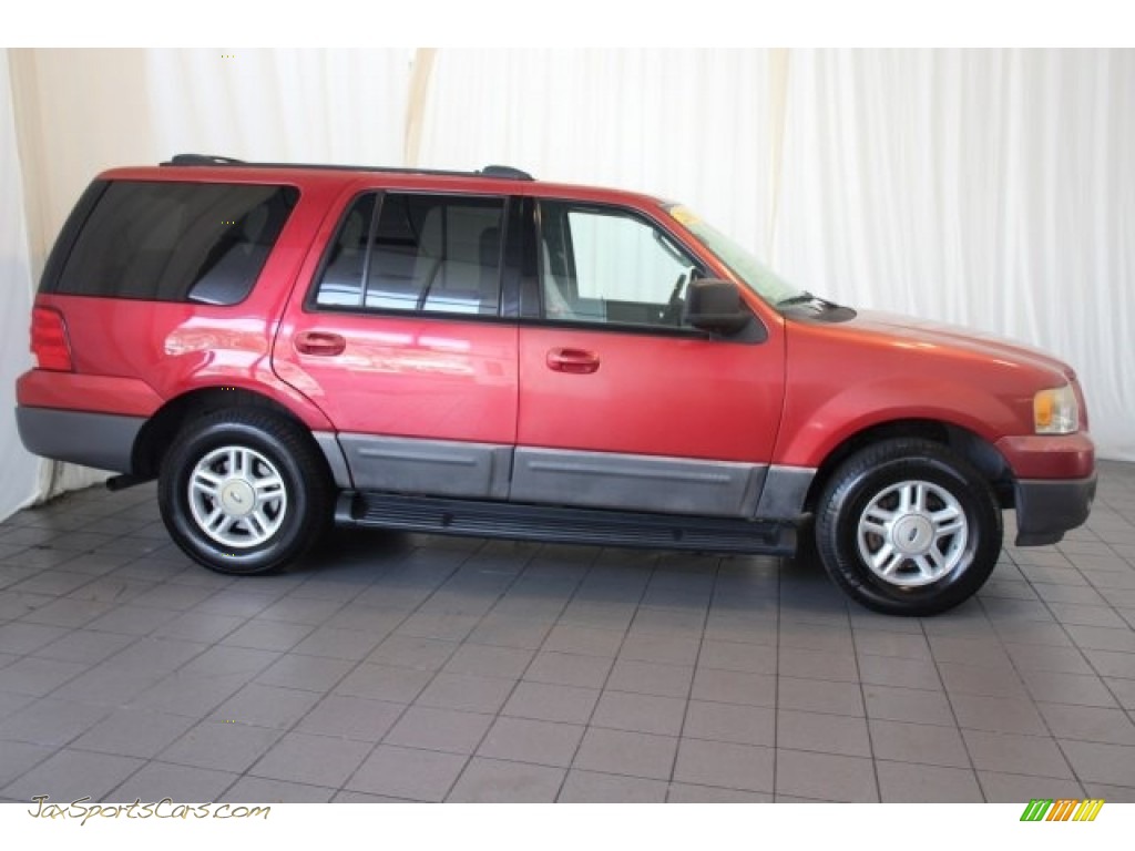 2003 Expedition XLT - Laser Red Tinted Metallic / Flint Grey photo #3