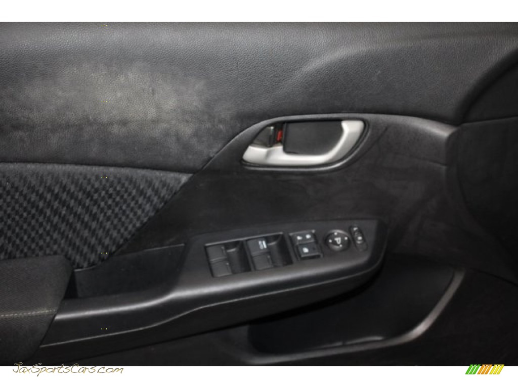 2014 Civic LX Sedan - Crystal Black Pearl / Black photo #9
