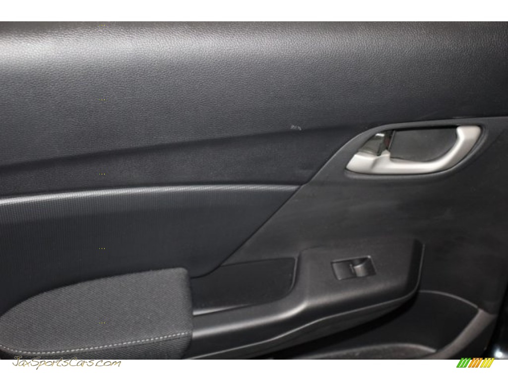 2014 Civic LX Sedan - Crystal Black Pearl / Black photo #22