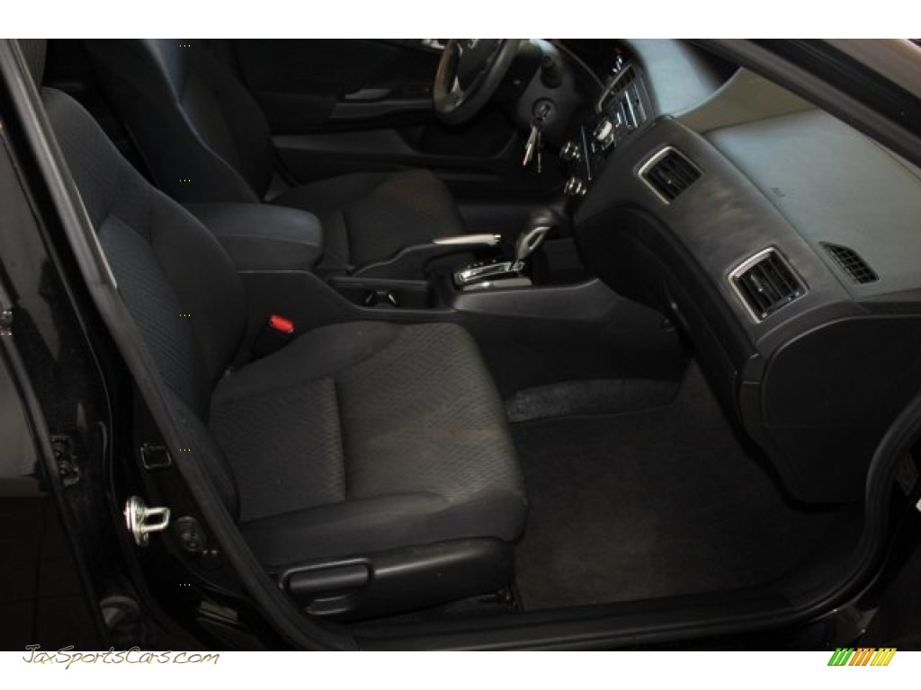2014 Civic LX Sedan - Crystal Black Pearl / Black photo #28