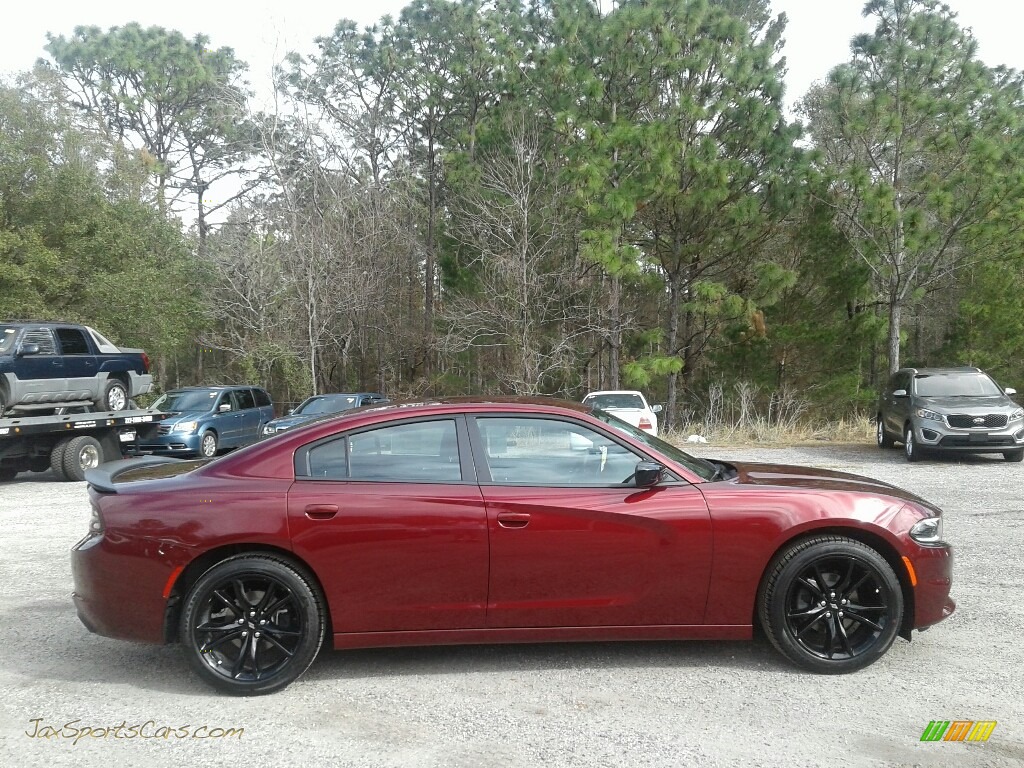 2018 Charger SXT - Octane Red Pearl / Black photo #6