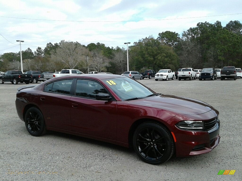 2018 Charger SXT - Octane Red Pearl / Black photo #7