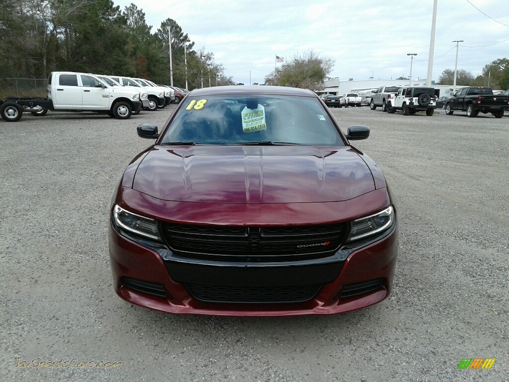 2018 Charger SXT - Octane Red Pearl / Black photo #8