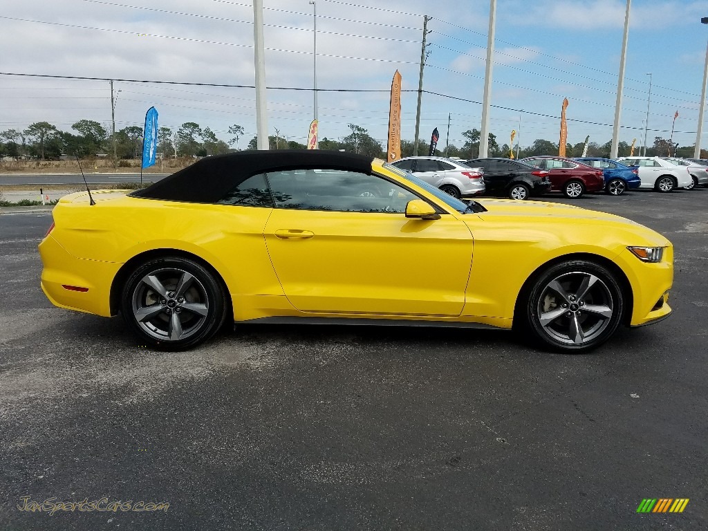 2016 Mustang V6 Convertible - Triple Yellow Tricoat / Ebony photo #6