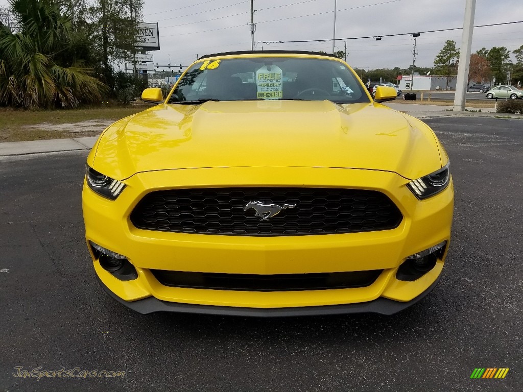 2016 Mustang V6 Convertible - Triple Yellow Tricoat / Ebony photo #8