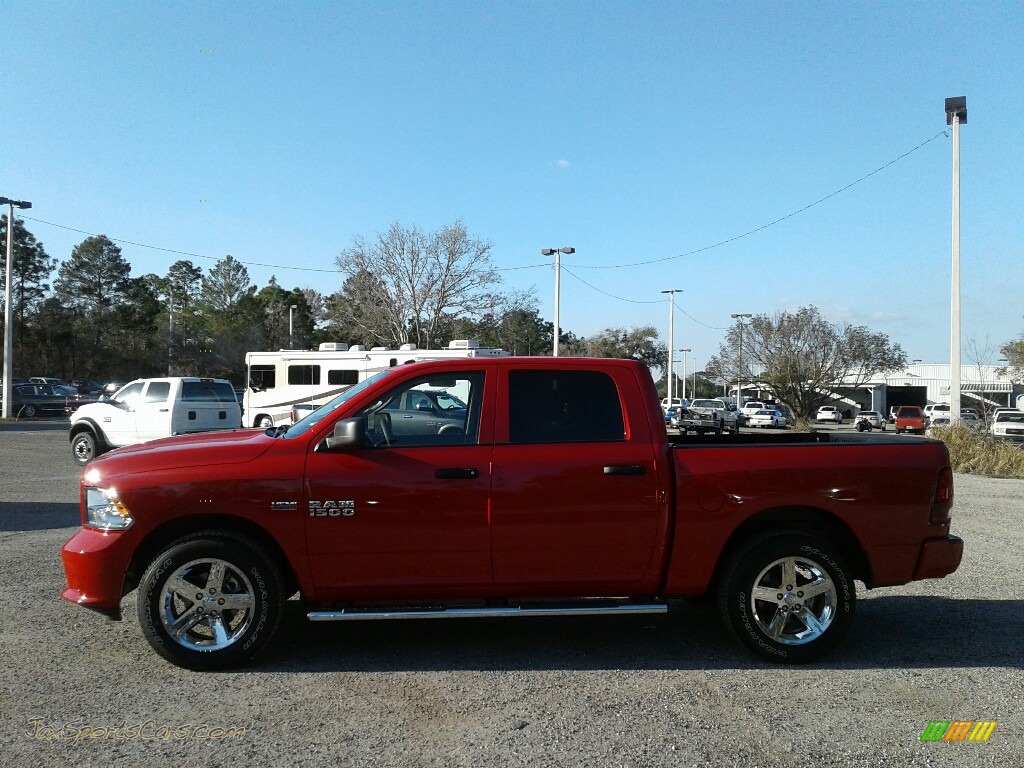 2018 1500 Express Crew Cab - Flame Red / Black/Diesel Gray photo #2