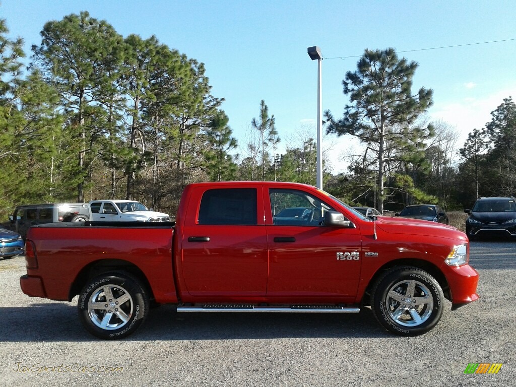 2018 1500 Express Crew Cab - Flame Red / Black/Diesel Gray photo #6