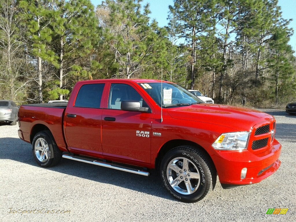 2018 1500 Express Crew Cab - Flame Red / Black/Diesel Gray photo #7