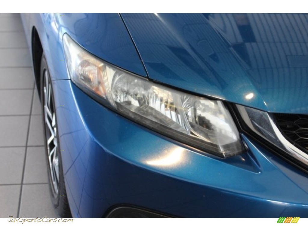 2013 Civic EX Sedan - Dyno Blue Pearl / Gray photo #6