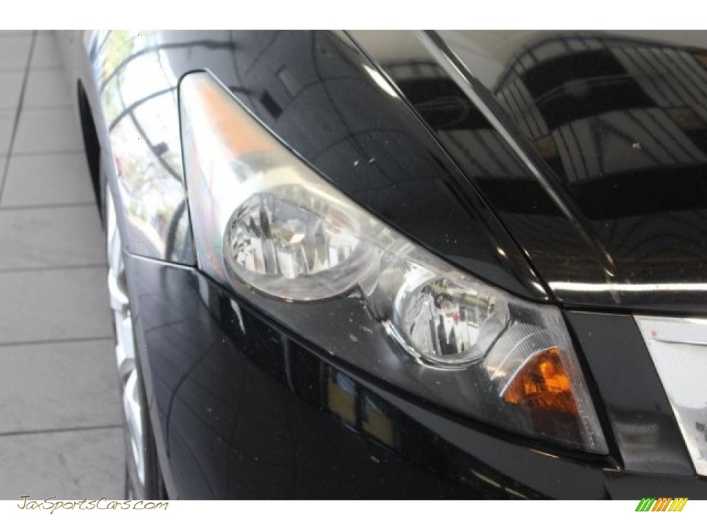 2010 Accord EX-L V6 Sedan - Crystal Black Pearl / Black photo #6
