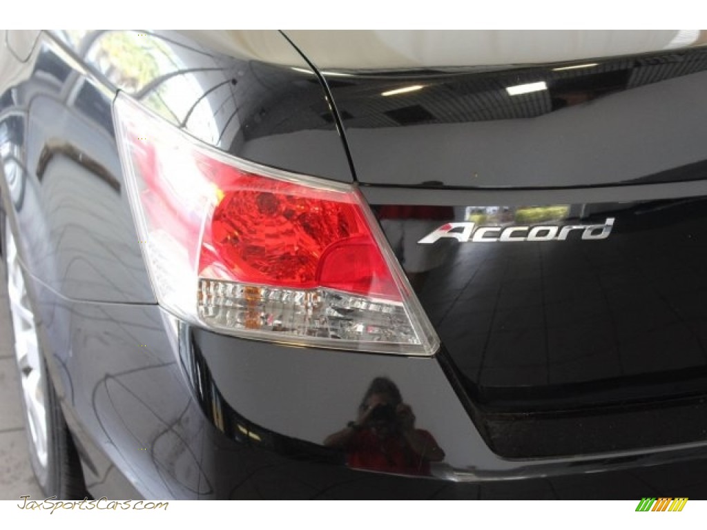 2010 Accord EX-L V6 Sedan - Crystal Black Pearl / Black photo #9