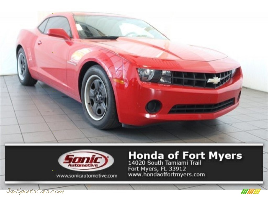 2013 Camaro LS Coupe - Victory Red / Black photo #1