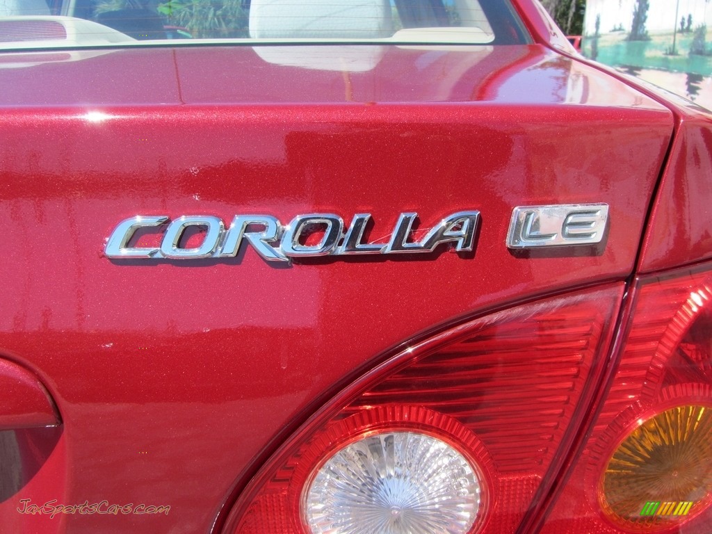 2004 Corolla LE - Impulse Red / Light Gray photo #23