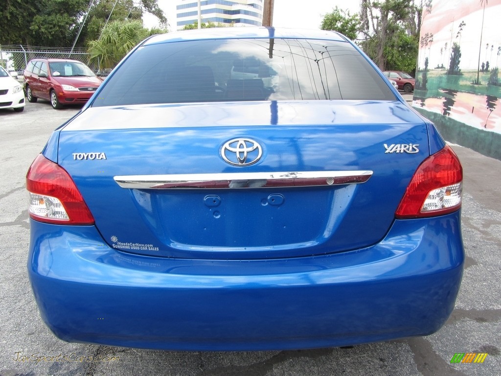 2010 Yaris Sedan - Blue Streak Metallic / Dark Charcoal photo #7