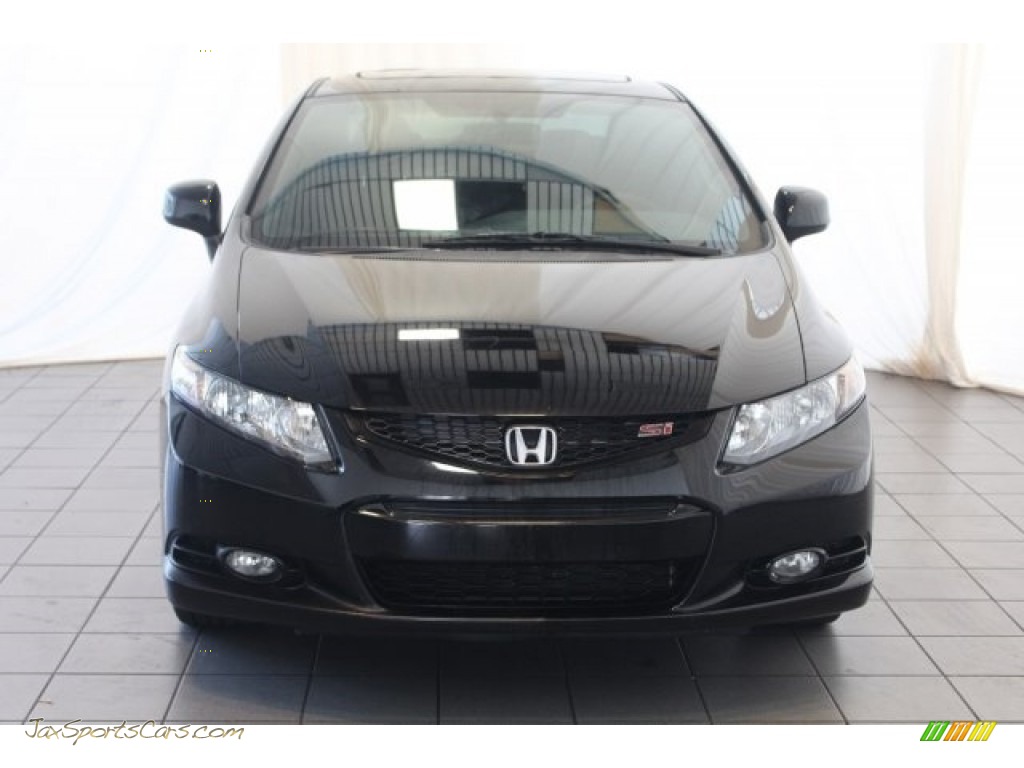 2013 Civic Si Coupe - Crystal Black Pearl / Black photo #4