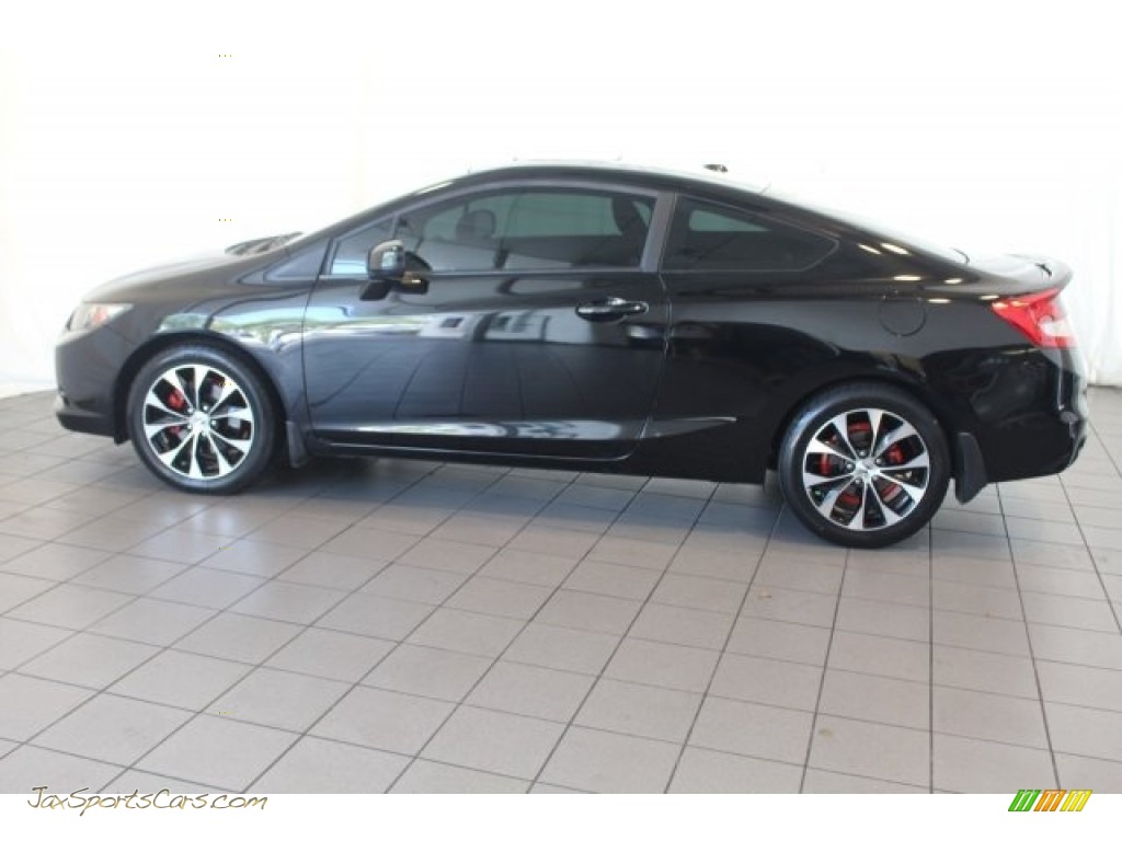 2013 Civic Si Coupe - Crystal Black Pearl / Black photo #5