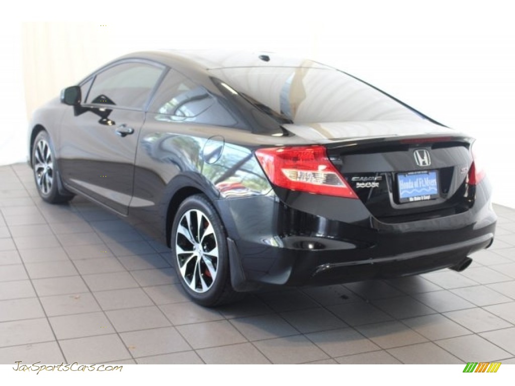 2013 Civic Si Coupe - Crystal Black Pearl / Black photo #7