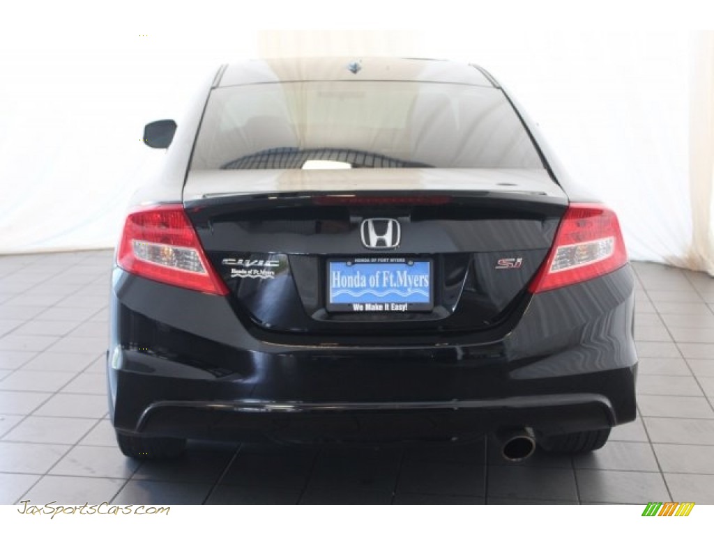 2013 Civic Si Coupe - Crystal Black Pearl / Black photo #8